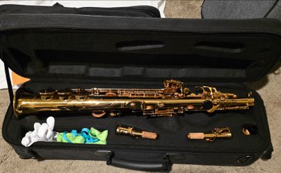 Soprano Saxophone with Case and Accessories