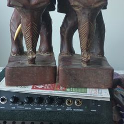 Elephant Book Ends. Antique Hand 