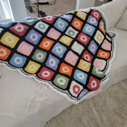 Handmade crochet blanket 52 x 52