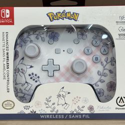 NEW! Nintendo Switch PowerA Enhanced Wireless Controller Pikachu Garden