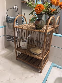 Vintage Wicker Shelf