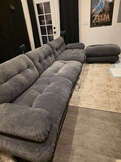 Memory foam couch with ottoman