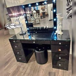 Black Makeup Vanity Set ❤️$10 Down Payment Finance ▪️Brand New 
