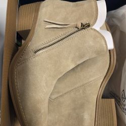 Nude Suede Boots 7.5