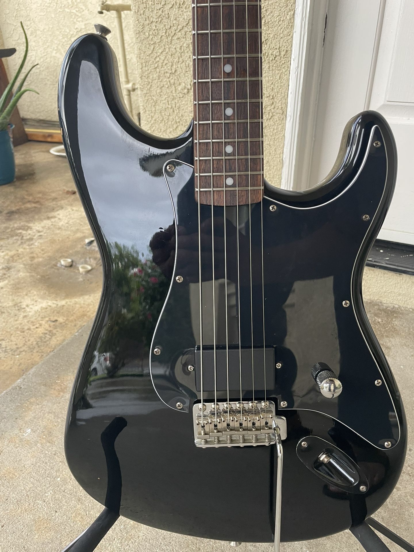 Beautiful Black On Black Fender Squier Stratocaster For Sale