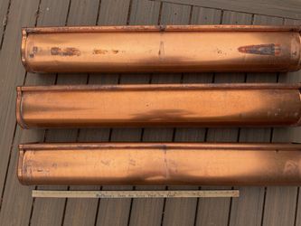 Vintage copper planter boxes (set of 3)