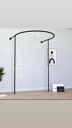 Wall-Mounted Curved Fitting Room Rod