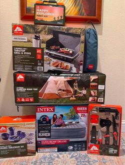 10 Person Glamping Ridge Tent w-Awning Camping Bundle
