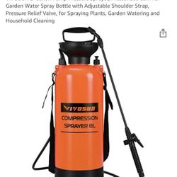 2-Gallon Pump Pressure Sprayer, Pressurized Lawn & Garden Water Spray Bottle with Adjustable Shoulder Strap, Pressure Relief Valve, for Spraying Plant