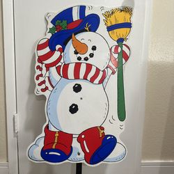 Vintage Christmas Snowman Outdoor  Decor 
