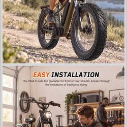 Fat Bike Tires 20x4.0 – Pair with Tubes and Tire Levers