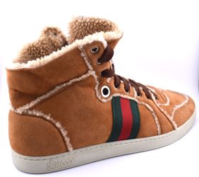 Vintage Gucci Sneakers Fur Winter Shearling Size 9 H(r)