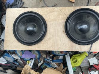 2 SUNDOWN 12 Inch Subwoofers In A Custom Birch Enclosure 