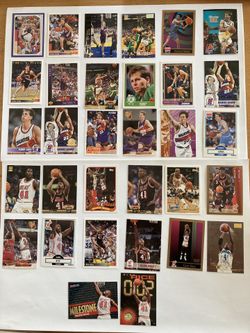 Lot Of 32 Danny Ainge And Glen Rice 90’s Basketball Cards