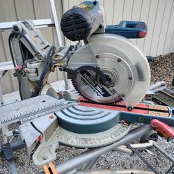 Bosch GCM12SD Miter Saw/ With Rigid MS-UV Stand Cart