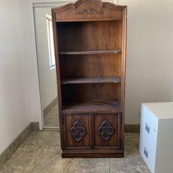 Wood Book Shelf Storage Console Stand Furniture 