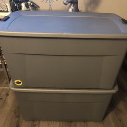 Grey Totes/ Storage Containers 