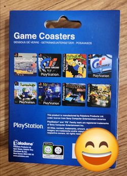 Sony PlayStation Drink Coaster Video Game Gaming Beer Coffee Cup Hot Cold Water
