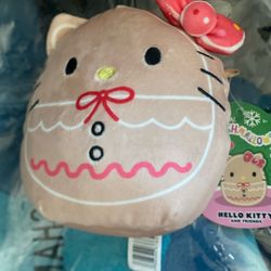Hello kitty Gingerbread Squishmallow 5in