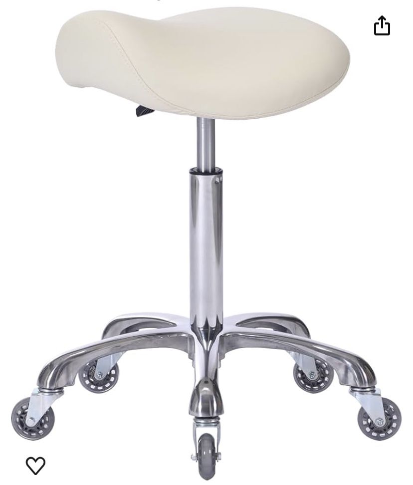 FRNIAMC Professional Saddle Stool (Beige)