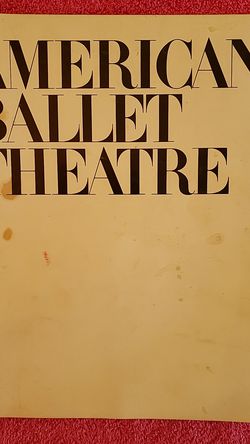 American Ballet Theatre Program 1981 Photography Photographs Read Below
