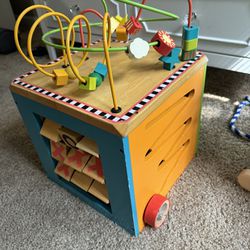 Toddler Wood Activity Cube