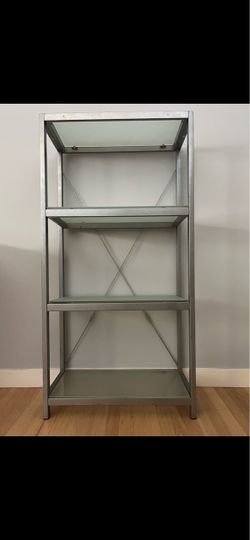 4 shelf Glass/Metal Bookcase