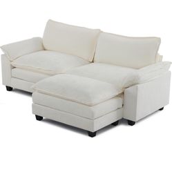 Karl home Sectional Sofa Modular Deep Seat Sofa Couch with Ottoman