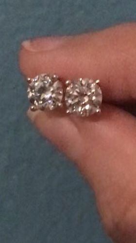 2 ct Moissanite diamond Earrings 