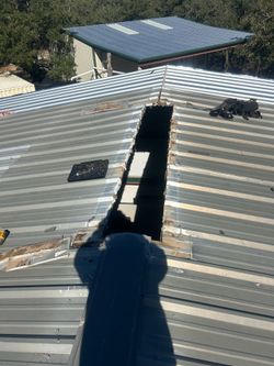 Metal roof replacement, metal roof leaks fix