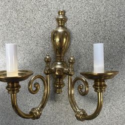 BRASS SCONCE- HARDWIRED 