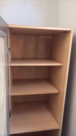 Wood Shelving Cabinet with Door