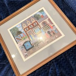 CATE MANDIGO SIGNED NUMBERED FRAMED PRINT CAPE QUILT CLUB