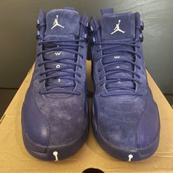 Jordan 12 Retro Blue Suede Sz 12 Premium Rare Limited Stock LS