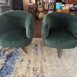 Green Velvet Armchair