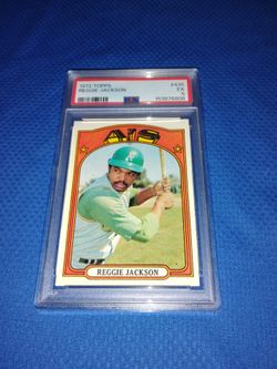 Real Nice PSA Graded 1972 Reggie Jackson Baseball Card - Topps #435