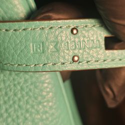 HERMES Birkin 30 Epsom Leather Malachite Silver Hardware Handbag