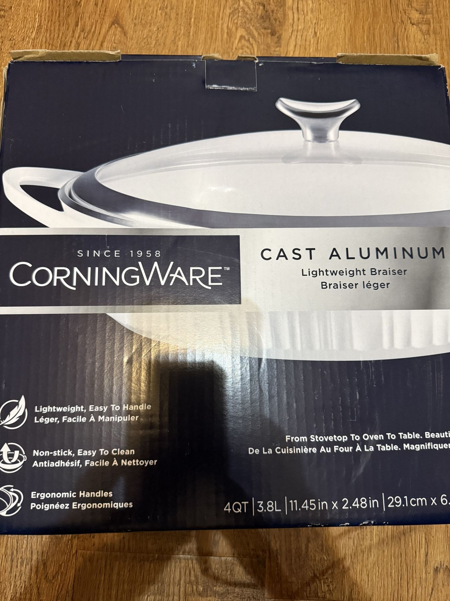 New Corning Ware Cast Aluminum Lightweight Braiser