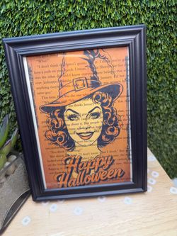 Happy Halloween picture 8 1/2 x 6 1/2 brand new