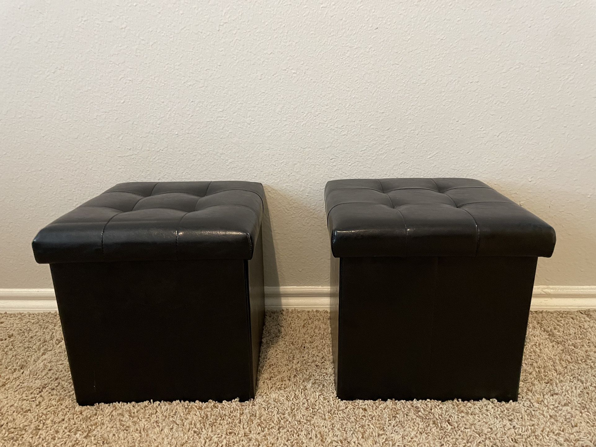 Storage Ottoman Small Cube Footrest Stool Seat Faux