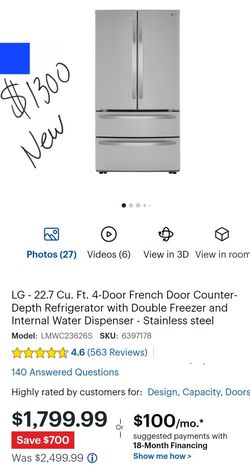 New LG refrigerator