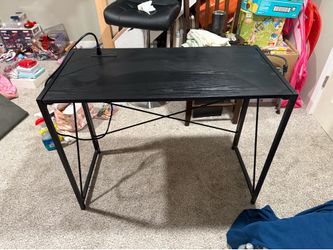 DKNY Collapsible Computer Desk with Built-In Charging Station