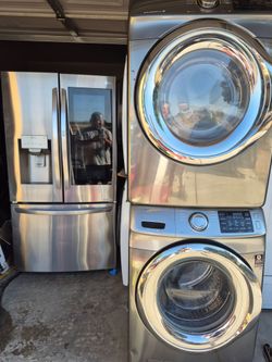 Samsung Stainless Steel Washer and Dryer Set lg French Door Refrigerator With door in door