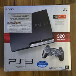 PlayStation PS3 Slim 320GB Console W/Original Box