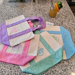 Trader Joe's Mini Pastel Tote Bags