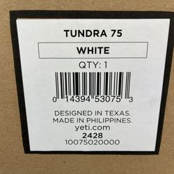 Brand New! Yeti Thundra Cooler 75 White 
