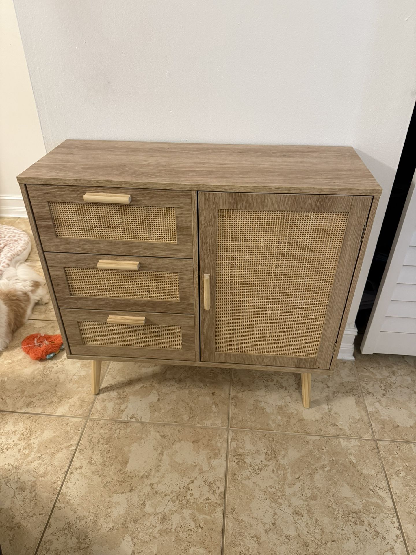 Rattan Storage Cabinet with 3 Drawer
