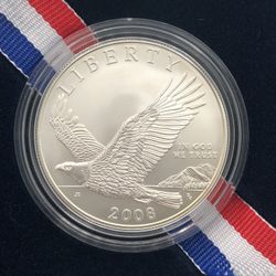 2008 Commemorative Bald Eagle Coin Program. 90% Silver Dollar