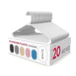 Sharpty Plastic Hangers Clothes Hangers Set of 20 - White