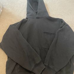 Black Fear Of God Mens Essentials Hoodie
